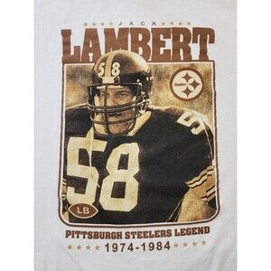 Vintage NFL Players Inc. Pittsburgh Steelers XL Jack Lambert Rare Graphic Print